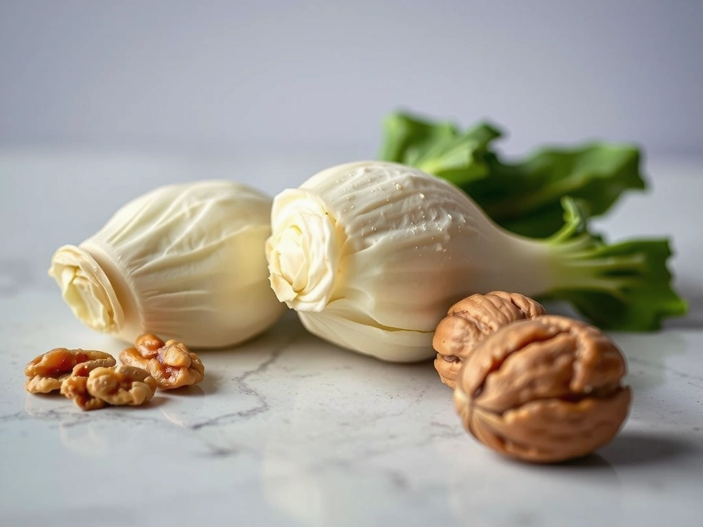 Fruits de mer et noix sur surface en marbre